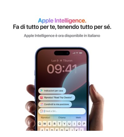 APPLE Apple iPhone 16 128GB 6.1 Black MYE73QL/A Garanzia Italia