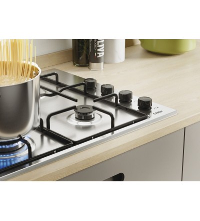 Candy Candy CHW6LBX Piano Cottura Gas 4 Fornelli da Incasso Acciaio Inox 59.5 cm Accensione Elettronica