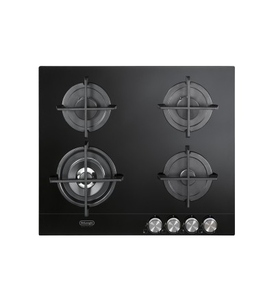 De’Longhi De'Longhi Piano Cottura a Gas NSL 460 N 4 Fornelli 60 cm Incasso Nero Vetro