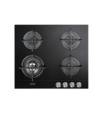 De’Longhi De'Longhi Piano Cottura a Gas NSL 460 N 4 Fornelli 60 cm Incasso Nero Vetro