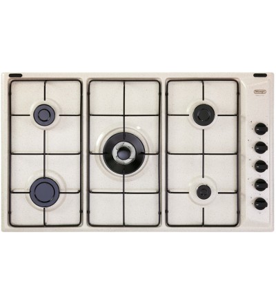 De’Longhi De'Longhi Piano Cottura a Gas SL 59 DD 5 Fornelli 90 cm da Incasso Colore Sabbia
