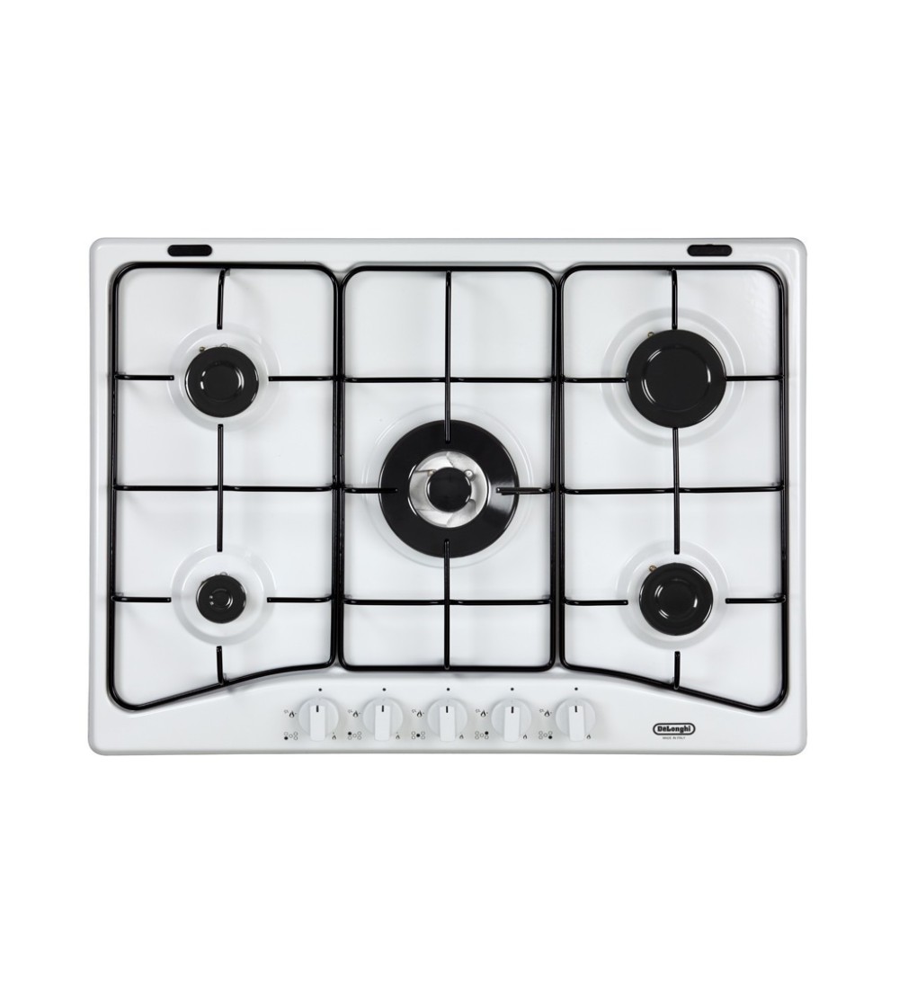 De’Longhi De'Longhi piano cottura YBF57ASV  a gas 5 fornelli wok 68 cm da incasso bianco