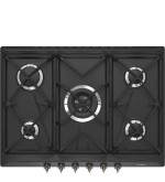 SMEG Smeg SRV876AOGH Piano di cottura gas 5 fuochi 68.5 cm antracite wok stile coloniale da incasso