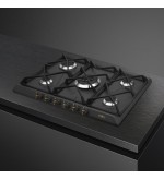 SMEG Smeg SRV876AOGH Piano di cottura gas 5 fuochi 68.5 cm antracite wok stile coloniale da incasso