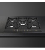 SMEG Smeg SRV876AOGH Piano di cottura gas 5 fuochi 68.5 cm antracite wok stile coloniale da incasso