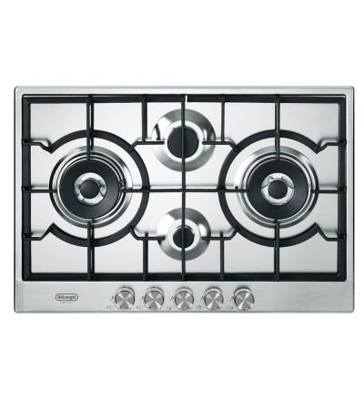 De’Longhi De'Longhi Piano Cottura Gas 4 Fornelli 75 cm da Incasso Acciaio Inox NSL475X