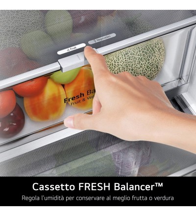 LG LG Frigorifero Combinato GBV7280BMB 387L Classe B No Frost Acciaio Inox