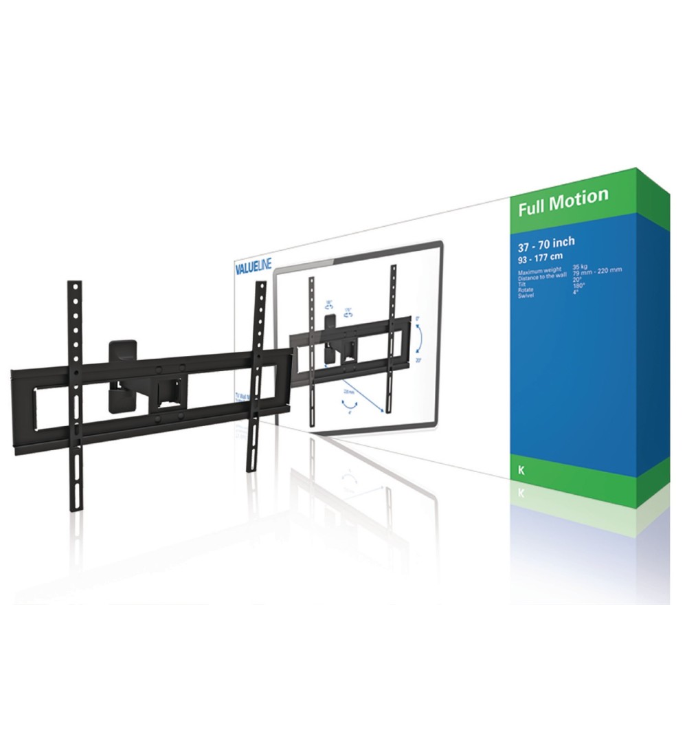 Valueline Valueline VLMFM2L Supporto Universale Nero 100x100mm
