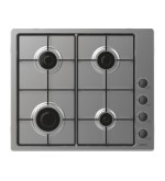 Candy Candy CHW6LBX Piano Cottura Gas 4 Fornelli da Incasso Acciaio Inox 59.5 cm Accensione Elettronica