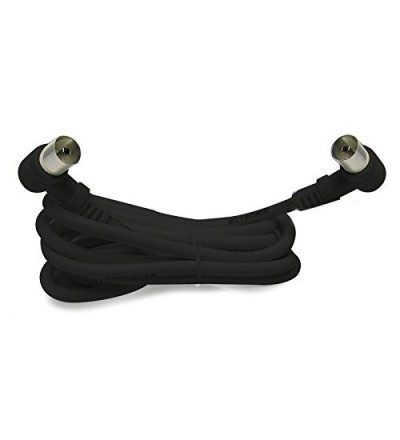 Metronic Metronic Prolunga TV Coassiale a Gomito Nero 90°