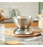Beurer Beurer KS54 Bilancia da Cucina Digitale con Timer e Ciotola in acciaio