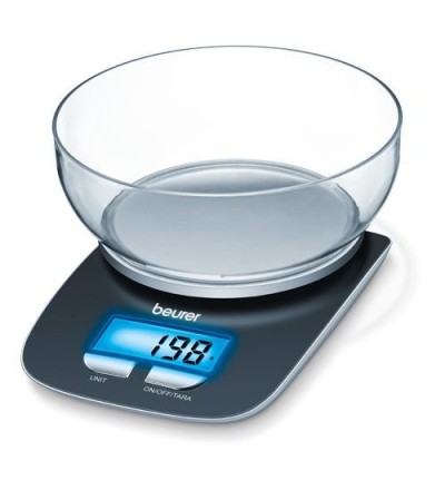 Beurer Beurer KS25 Bilancia da Cucina Elettronica Max 3 Kg con Ciotola