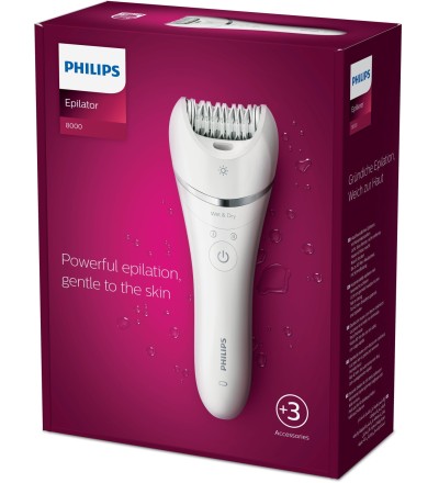 Philips Philips Epilator Series 8000 BRE700/00 Epilatore Wet & Dry
