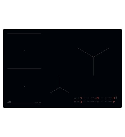 AEG AEG TO84IB00IB Piano Cottura a induzione Da incasso 80 Cm Vetro Ceramica Nero Touch 4 Zone di Cottura