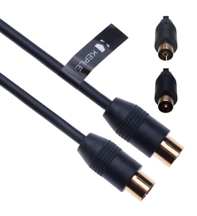 ASTRELL Metronic Cavo Tv 3 MT M/F 9.52mm Adattatore Nero (011319)