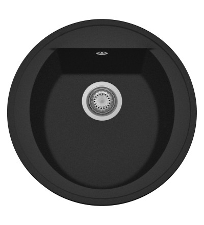 Plados Plados Telma NK05110 UG 70 - MICROULTRAGRANIT Harmony Lavello tondo 1 vasca 51 cm - Nero matt
