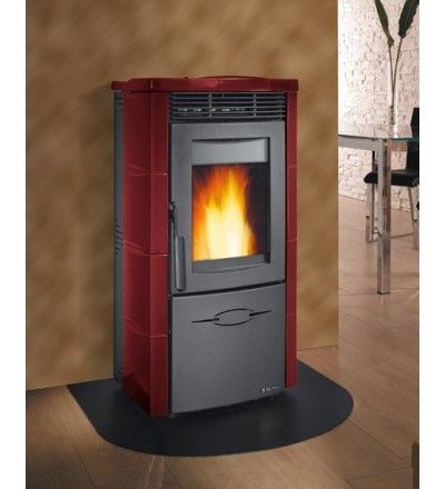 Dal Zotto STUFA A PELLET DAL ZOTTO VALLY IDRO STEEL BORDEAUX