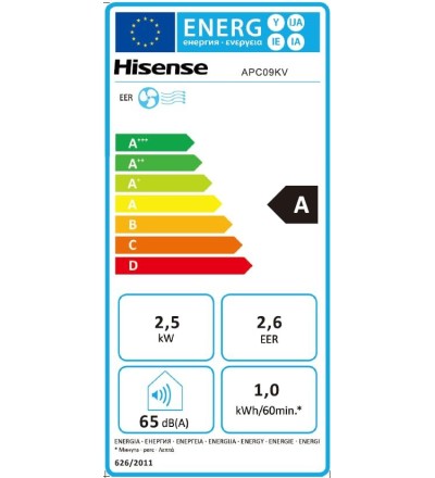 Hisense HISENSE CONDIZIONATORE PORTATILE 9000BTU SOLO FREDDO APC09KV