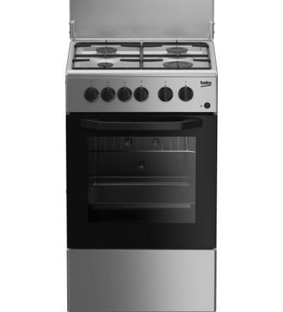 BEKO BEKO CUCINA A GAS 4 BRUCIATORI FORNO ELETT.54LT 50x50 SILVER CSS42014FS