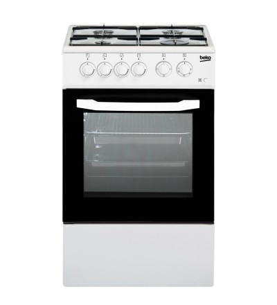 BEKO BEKO CUCINA A GAS 4 BRUCIATORI FORNO ELETT.54LT 50x50 BIANCO CSS42014FW