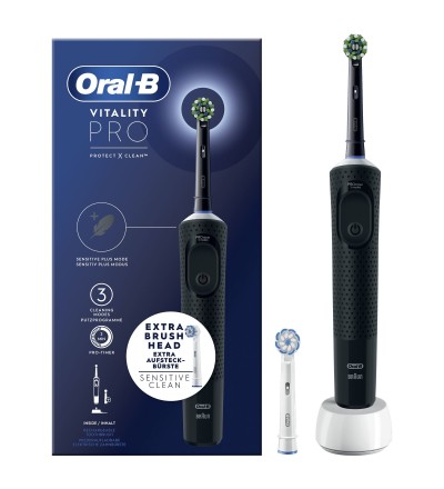 Oral-B Oral-B Vitality Spazzolino Elettrico Ricaricabile Pro Nero 2 testine