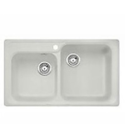 BLANCO Blanco 1515176 NOVA 8 Lavello 86x50 2 vasche senza Gocciolatoio colore Grigio seta