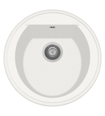 COOKINGAID Plados Telma NK05110 UG 98 - MICROULTRAGRANIT Harmony Lavello tondo 1 vasca cm. 51 - bianco