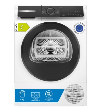 Bosch Bosch WQH245A0IT Asciugatrice Pompa di Calore 9 Kg A+++ Bianca Serie 6