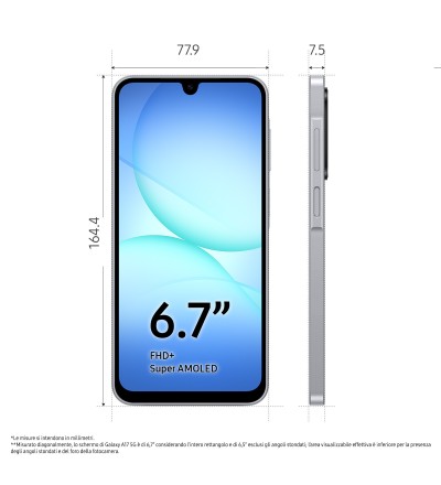 Samsung Samsung Galaxy A17 8+256GB6.7 5G Gray DS ITA