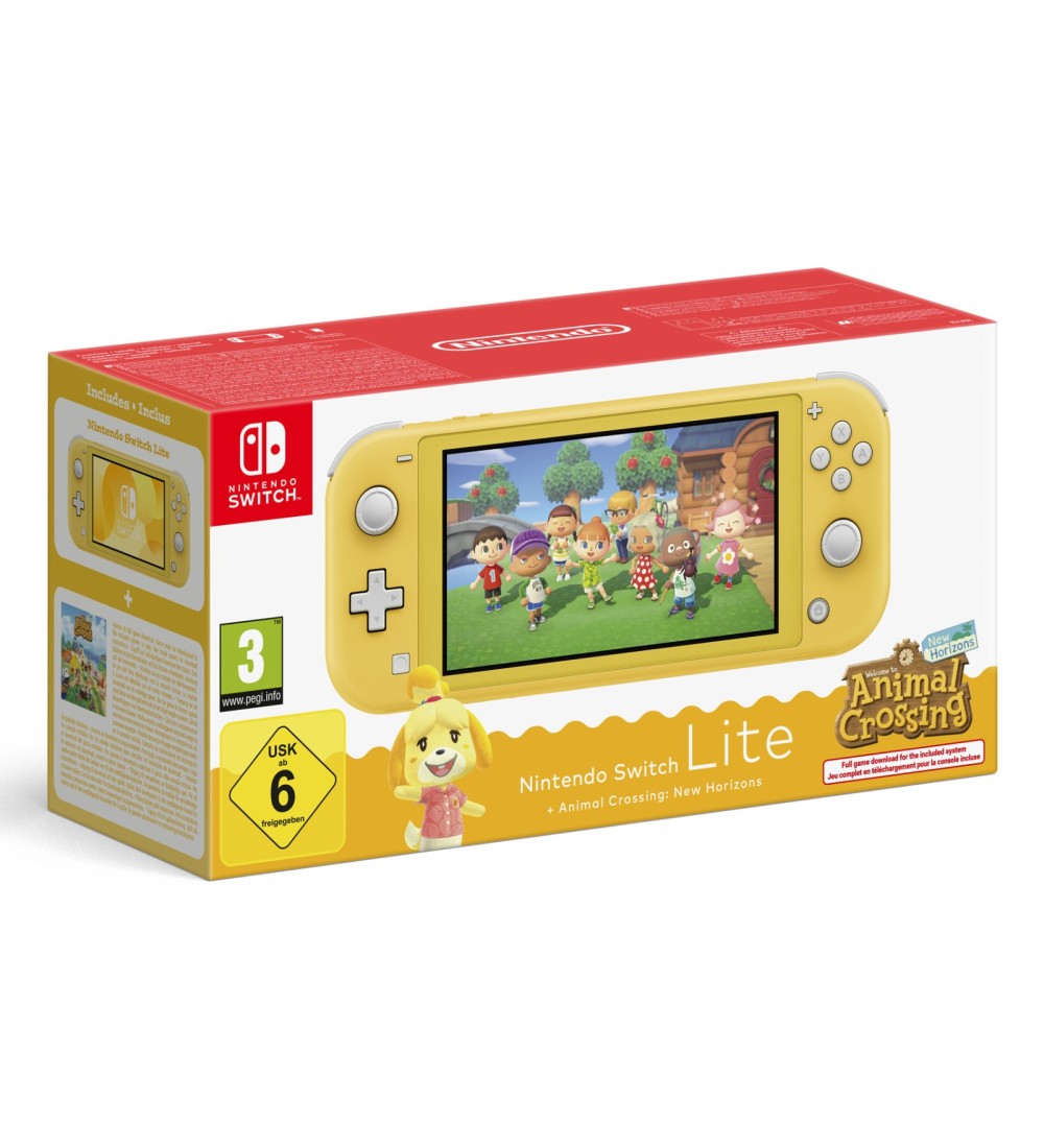 NINTENDO Switch lite Console Animal Crossing Yellow