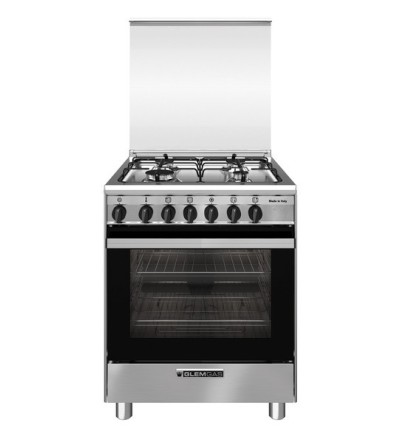 Glem Gas Glem Gas SA664MI6 Cucina a Libera installazione 60x60 Piano Cottura 4 Fuochi Forno Elettrico Ventilato 67L Classe A Ino