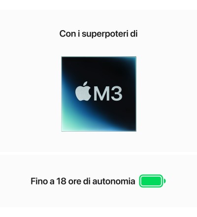 APPLE Apple MacBook Air 15 M3 8-Core CPU 10-Core GPU 8GB 512GB Colore Silver Garanzia Italia