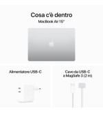 APPLE Apple MacBook Air 15 M3 8-Core CPU 10-Core GPU 8GB 512GB Colore Silver Garanzia Italia