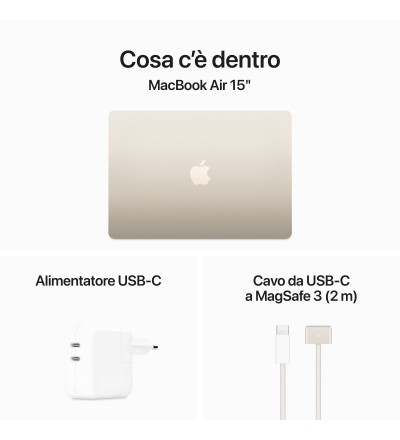 APPLE Apple MacBook Air 2024 15 M3 8C/10G 8/512GB Starlight MRYT3T/A