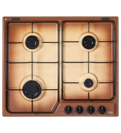 De’Longhi De'Longhi Piano Cottura Gas 4 Fornelli 60cm da Incasso Marrone Smaltato YTF 46 ASV