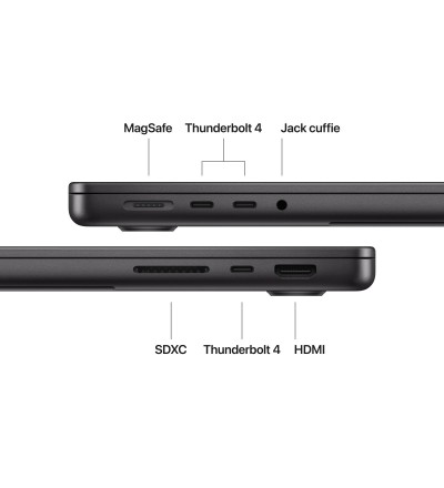 APPLE Apple MacBook Pro 2025 14 M5 10C/10G 16/1TB Space Black MDE14T/A