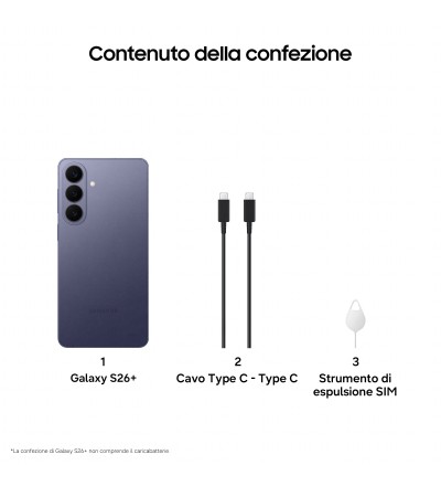 Samsung Samsung Galaxy S26+ 6.7 12GB 512GB 5G Colore Viola Garanzia Europa