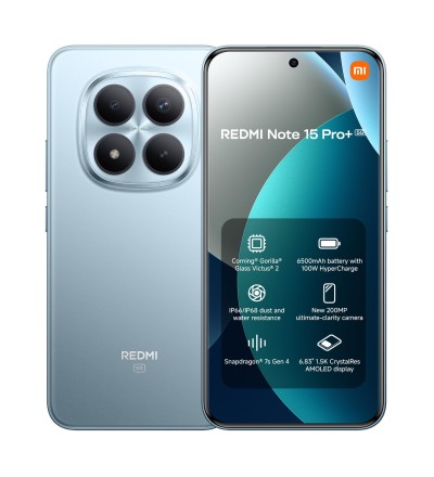 Xiaomi Xiaomi Redmi Note 15 Pro+ 8GB 256GB 6,67 5G colore Glacier Blue Garanzia Europa