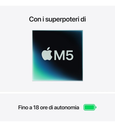 APPLE Apple MacBook Air 13 M5 10 Core CPU 10 Core GPU 16GB 1TB Colore Starlight Garanzia Italia