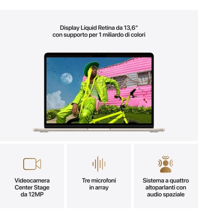 APPLE Apple MacBook Air 13 M5 10 Core CPU 10 Core GPU 16GB 1TB Colore Starlight Garanzia Italia