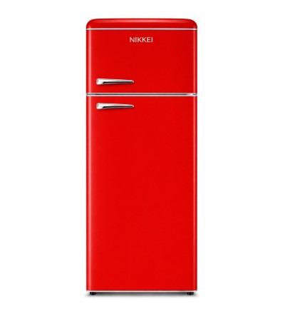 Nikkei Nikkei GNDP215RE Frigorifero RETRO’ Doppia Porta 215 L Statico H 148 Classe E Rosso