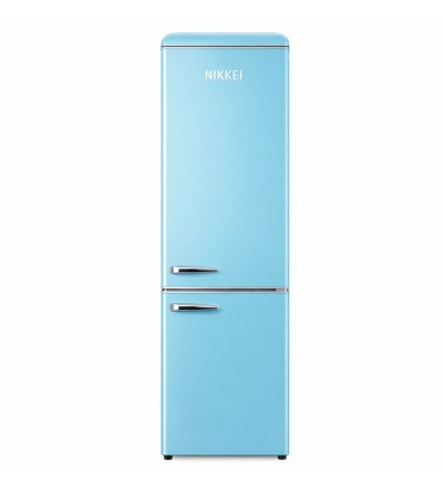 Nikkei Nikkei GNCBV310LB Frigorifero Combinato RETRO’ 300 L Ventilato H 192 Cm Classe E Azzurro