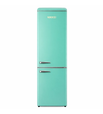 Nikkei Nikkei GNCBV310GR Frigorifero Combinato RETRO’ 300 L Ventilato H 192 Cm Classe E Verde