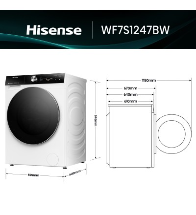 Hisense LAVATRICE HISENSE WF7S1247BW 12KG CL. A
