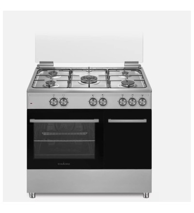 Schaub Lorenz Schaub Lorenz Cucina 90cm 5 Fuochi Gas Forno Elettrico XXL Grill Elettrico Inox