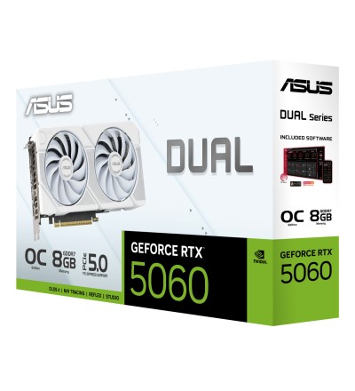  ASUS Dual GeForce RTX 5060 OC White 8GB GDDR7 Scheda Video NVIDIA PCIe 5.0