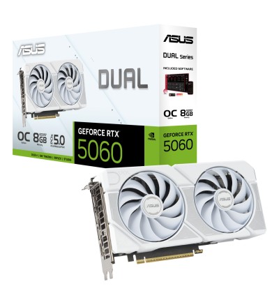  ASUS Dual GeForce RTX 5060 OC White 8GB GDDR7 Scheda Video NVIDIA PCIe 5.0