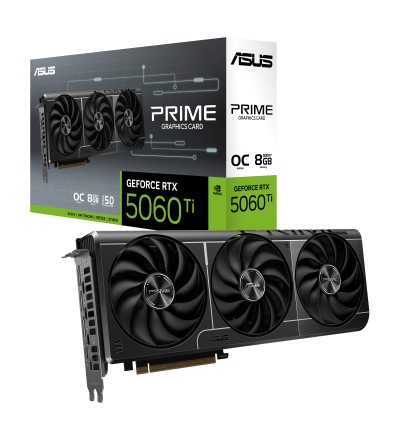  ASUS Prime GeForce RTX 5060 Ti OC Edition 8GB GDDR7 Scheda Video NVIDIA PCIe 5.0 128 Bit 3 Ventole Axial-Tech PRIME-RTX5060TI-O
