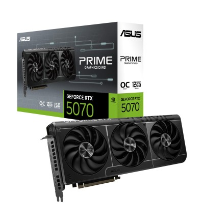  ASUS Prime GeForce RTX 5070 OC Edition Scheda Video 12GB GDDR7 192 Bit PCIe 5.0 3 Ventole Axial Tech 2.5 Slot HDMI 2.1 DisplayP
