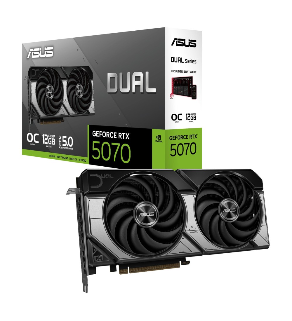 ASUS Dual GeForce RTX 5070 OC Edition Scheda Video 12GB GDDR7 PCIe 5.0 DUAL RTX5070 O12G